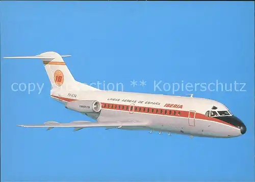 Flugzeuge Zivil Iberia Lineas Aereas de Espana Fokker F28 Mk 2000 PH EXA  Kat. Flug