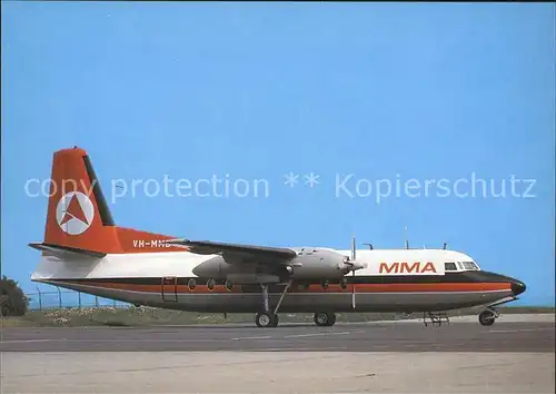 Flugzeuge Zivil MMA Mac Robertson Miller Airlines Fokker F27 Mk300 VH MMB Kat. Flug