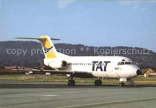 Flugzeuge Zivil TAT Fokker F28 1000 F GIMH Kat. Flug