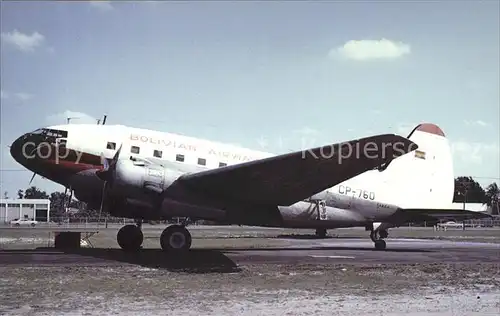 Flugzeuge Zivil Bolivian Airways Curtiss C 46 Commando CP 760