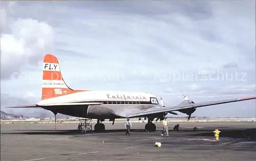 Flugzeuge Zivil California Hawaiian Airlines Douglas DC 6 