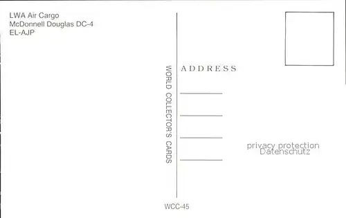 Flugzeuge Zivil LWA Air Cargo McDonnell Douglas DC 4 EL AJP
