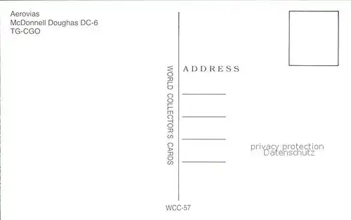 Flugzeuge Zivil Aerovias McDonnell Douglas DC 6 TG CGO 