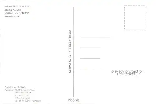 Flugzeuge Zivil Frontier Grizzly Bear Boeing 737 201 N207AU c n 19423 67