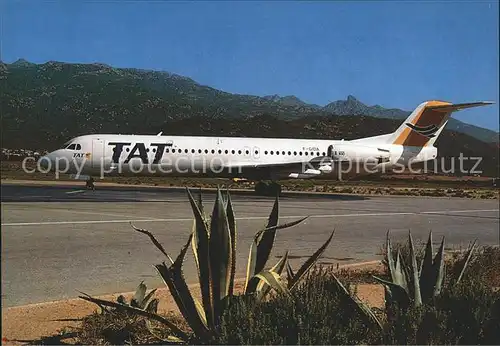 Flugzeuge Zivil TAT Fokker 100 F GIOA 