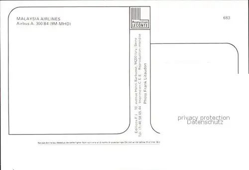 Flugzeuge Zivil Malaysia Airlines A300B4 9M MHD