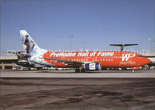 Flugzeuge Zivil Wetern Pacific Airlines ProRodeo Hall of Fame Boeing B 737 3S3  N375TA c n 1374