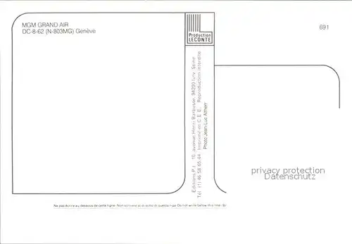 Flugzeuge Zivil MGM Grand Air DC 8 62 N803MG