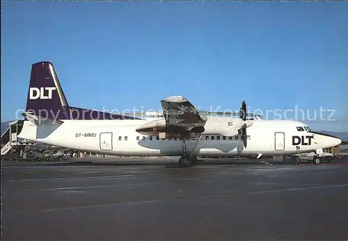 Flugzeuge Zivil DLT Fokker 50 OY MMU