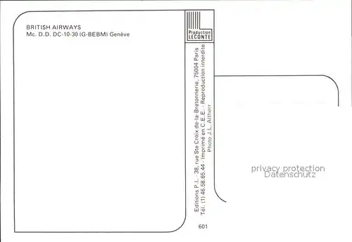 Flugzeuge Zivil British Airways McDonnell Douglas DC 10 30 G BEBM