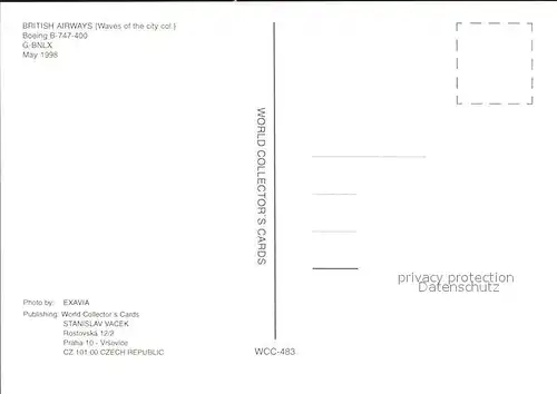 Flugzeuge Zivil British Airways Waes of the City col. B 747 400 G BNLX 