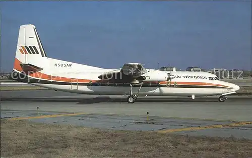 Flugzeuge Zivil Air Wisconsin Fokker F27 500 N505AW  Kat. Airplanes Avions