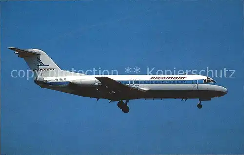 Flugzeuge Zivil Piedmont Airlines Fokker F 28 4000 N117UR c n 11222 Kat. Airplanes Avions