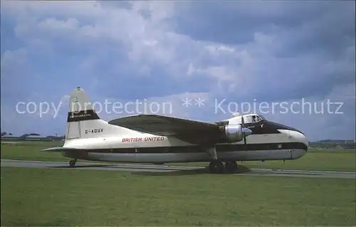 Flugzeuge Zivil British United Bristol 170 Mk 32 Freighter G AOUV c n 13258  Kat. Airplanes Avions