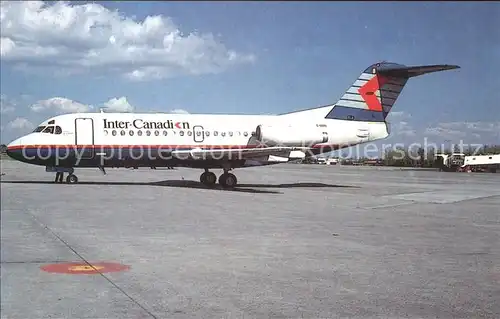 Flugzeuge Zivil Inter Canadian Fokker F28 1000 C GQBS c n 11013 Kat. Airplanes Avions