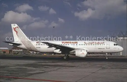 Flugzeuge Zivil Tunisair A320 211 c n 124 TS IMC  Kat. Airplanes Avions