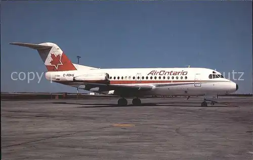 Flugzeuge Zivil Air Canada Connetor Air Ontario Fokker F28 1000 C FONG c n 11070 Kat. Airplanes Avions