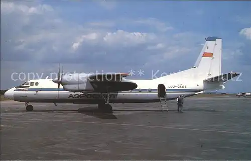 Flugzeuge Zivil Aeroflot AN 24RV CCCP 26175 c n unknown  Kat. Airplanes Avions