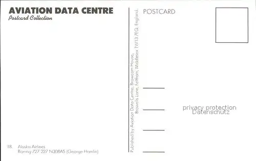 Flugzeuge Zivil Alaska Airlines Boeing 727 227 N308AS  Kat. Airplanes Avions