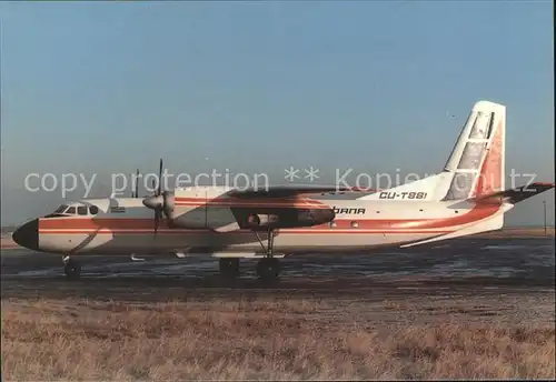 Flugzeuge Zivil Cubana Antonov AN 24 EAH92 Kat. Airplanes Avions