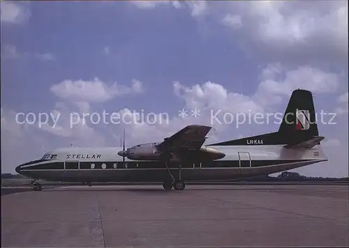 Flugzeuge Zivil Stellair Airfreighter Fairchild FH 227B LN KAA c n 537 Kat. Airplanes Avions