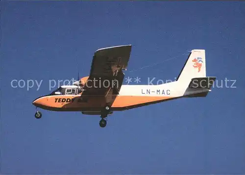 Flugzeuge Zivil Teddy Air A S BN 2A 21 Islander LN MAC ex G BCWO cn 431  Kat. Airplanes Avions