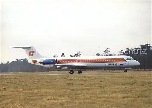 Flugzeuge Zivil Royal Zwazi National Airways Fokker 100 3D ALM c n 11335  Kat. Airplanes Avions