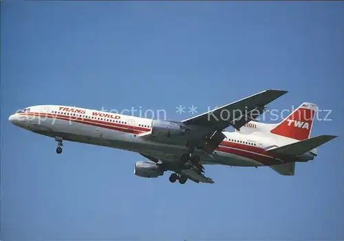 Flugzeuge Zivil TWA Trans World Airlines Lockheed Tristar L 1011 Kat. Airplanes Avions