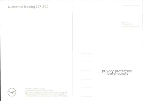 Lufthansa Boeing 737 300  Kat. Flug
