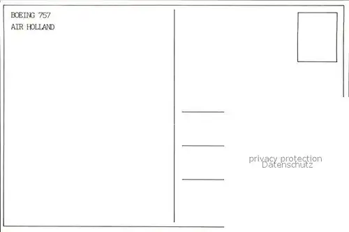 Flugzeuge Zivil Air Holland Boeing 757 PH AHF  Kat. Airplanes Avions