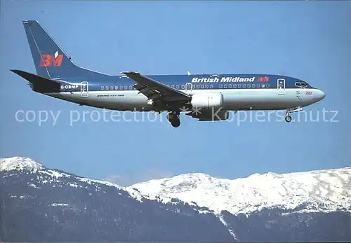 Flugzeuge Zivil British Midland Boeing 737 3Q8 G OBMP Kat. Airplanes Avions