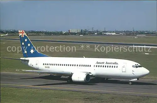 Flugzeuge Zivil Ansett Australia Boeing 737 377 VH CZL cn 23664 Kat. Airplanes Avions