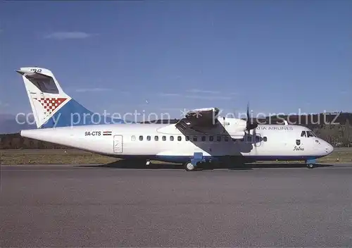 Flugzeuge Zivil Croatia Airlines ATR 42 9A CTS c n 312  Kat. Airplanes Avions