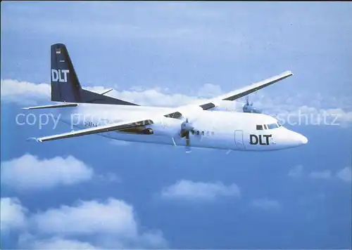 Flugzeuge Zivil DLT Fokker 50 D AFKA  Kat. Airplanes Avions