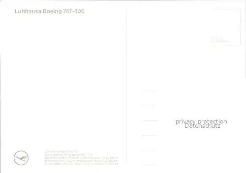 Lufthansa Boeing 747 400 D ABVA  Kat. Flug