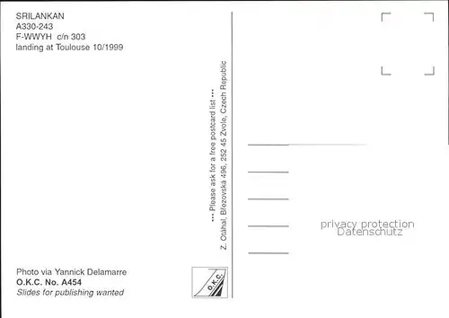 Flugzeuge Zivil Srilankan A330 243 F WWYH cn303 Kat. Airplanes Avions