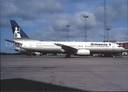 Flugzeuge Zivil Britannia Airways B 737 8Q8 OY SEA c n 28213  Kat. Airplanes Avions
