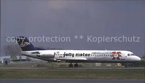 Flugzeuge Zivil Alpi Eagles Jolly Motor colours Fokker 100 I ELGF c n 11253  Kat. Airplanes Avions