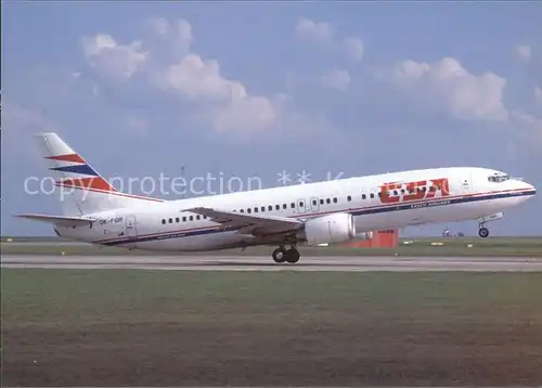 Flugzeuge Zivil CSA Czech Airlines Boeing 737 45S OK FGR c n 28477 3131  Kat. Airplanes Avions