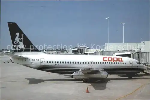 Flugzeuge Zivil Copa Panama Boeing 737 204 G BADR col. Britannia c n 20633 318 Kat. Airplanes Avions