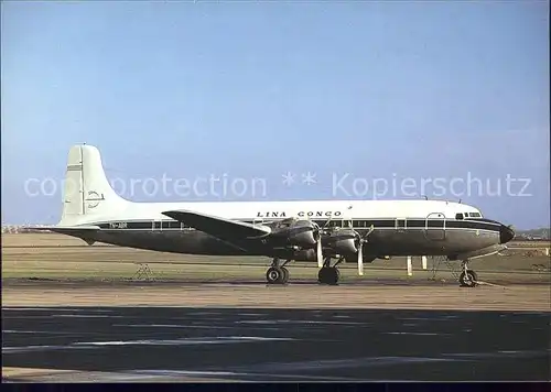 Flugzeuge Zivil Lina Congo DC 6 TN ABR Kat. Airplanes Avions