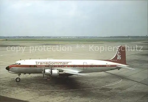 Flugzeuge Zivil Transpommair DC 6 B OO CTK Kat. Airplanes Avions