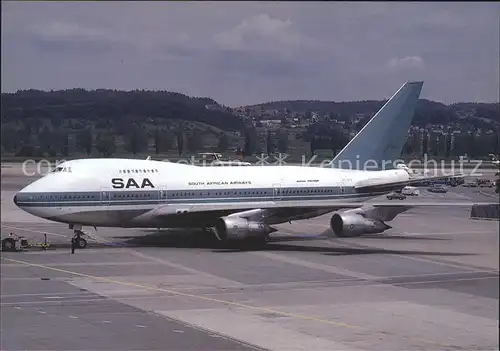 Flugzeuge Zivil SAA South African Airways Luxair cs Boeing 747SO 44 ZS SPA Kat. Airplanes Avions
