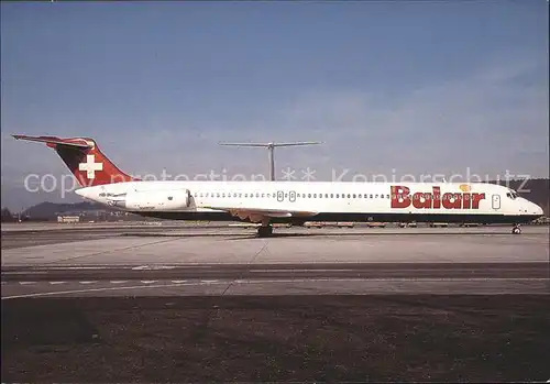 Flugzeuge Zivil Balair Douglas DC9 82 HB INB c n 49101 1051 Kat. Airplanes Avions