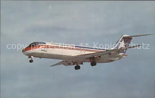 Flugzeuge Zivil Continental Airlines McDonnell Douglas DC 9 Kat. Airplanes Avions