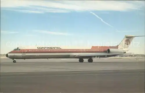 Flugzeuge Zivil Continental MD 80  Kat. Airplanes Avions