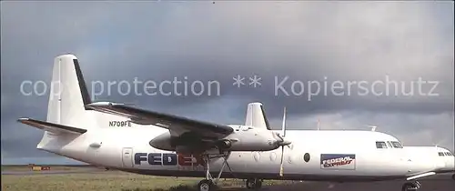 Flugzeuge Zivil Federal Express Feeder Fokker F27 500 N709FE  Kat. Airplanes Avions