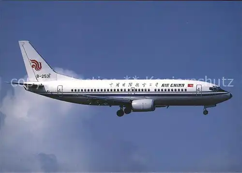 Flugzeuge Zivil Air China Boeing 737 3J6 B 2531 c n 23302 1224 Kat. Airplanes Avions