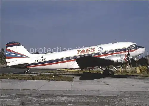 Flugzeuge Zivil TAES Transportes Aereos de El Salvador DC 3C YS 53 C  Kat. Airplanes Avions