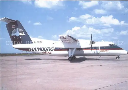 Flugzeuge Zivil Hamburg Airlines Dash 8 DHC8 D BOBY  Kat. Airplanes Avions